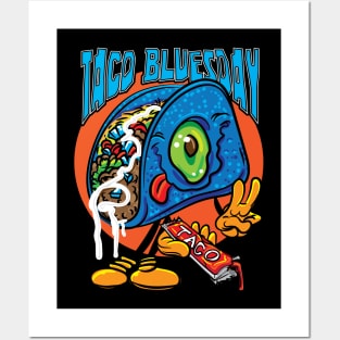 Taco Bluesday Blue Corn Taco Posters and Art